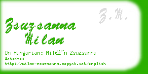 zsuzsanna milan business card